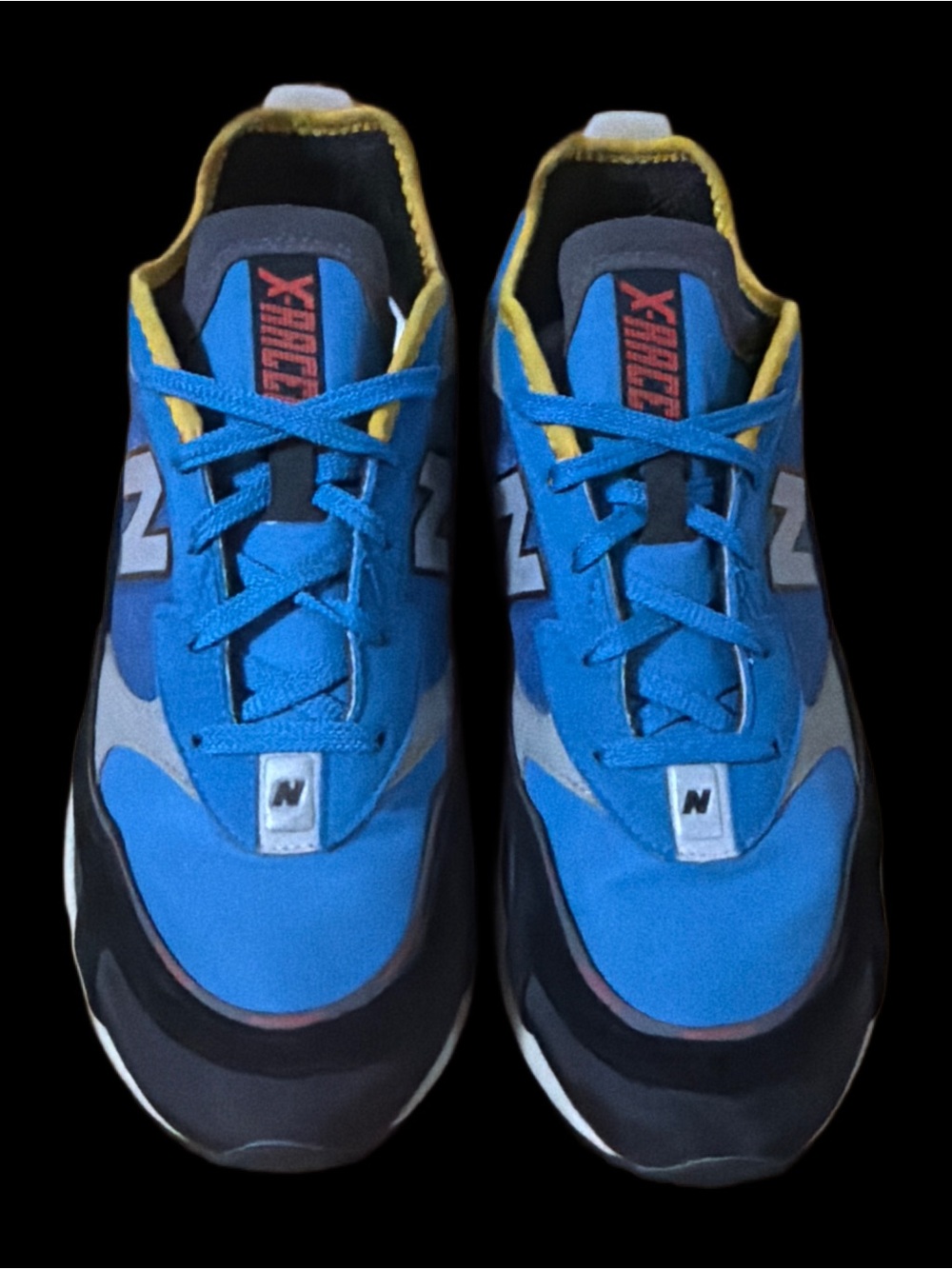 New Balance X-RACER Men’s size 10.5 Blue & Yellow Runners GUC - Picture 5 of 13
